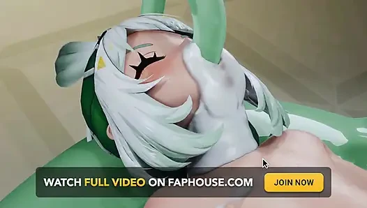 Mualani yeşil slime çifte penetrasyon ve oral seks dölleme ekstra döl kaplı genshin darbe hentai mmd 3d renk düzenleme smixix