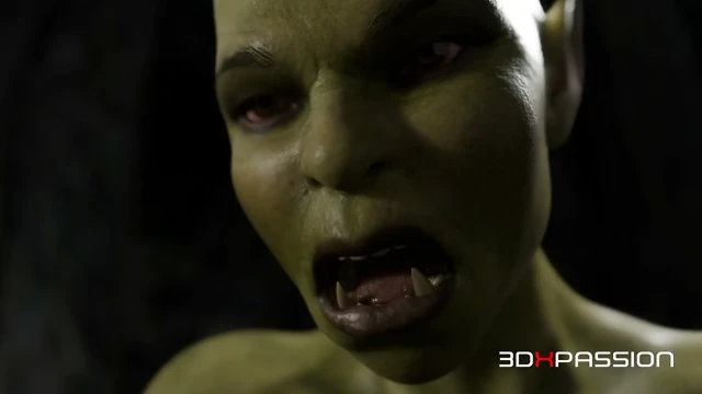 Futa Orc fucks hard Fairy in the Forest - Blowjob, Deepthroat & Anal