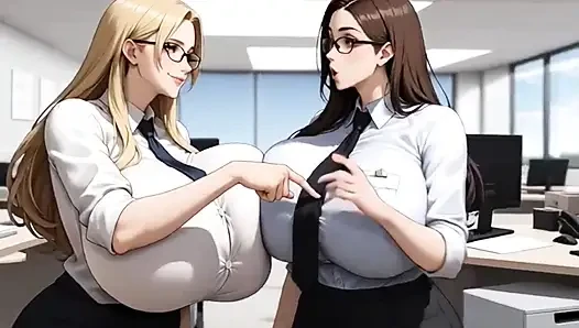 Komik büyük memeli ofis, ai animasyon
