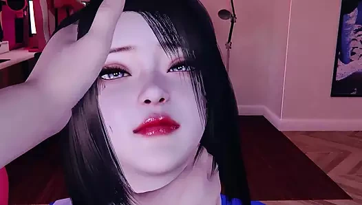 3 boyutlu azgın sürtük seksi Asyalı bebek büyük yarakla çok sert sikiliyor