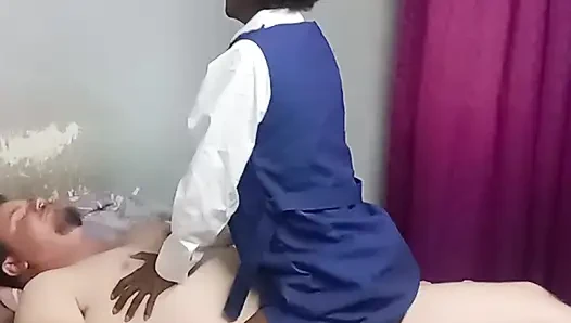 Student sucks my white cock & ride step daddies cock