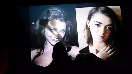 Natalie Dormer ve Maisie Williams boşalıyor