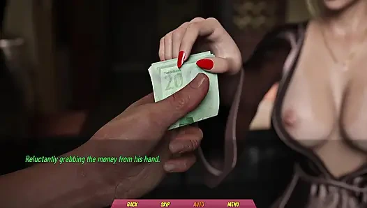 Hot wife won't pay house rent so she strip herself for landlord