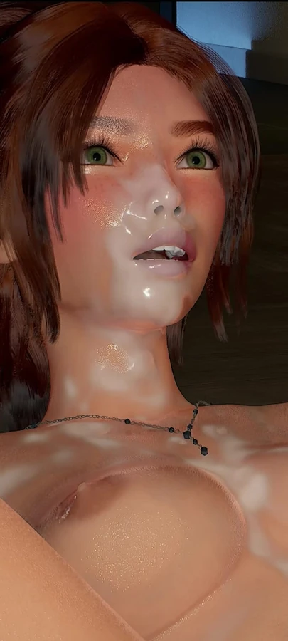 Sevimli kızın yüzüne boşalıyor