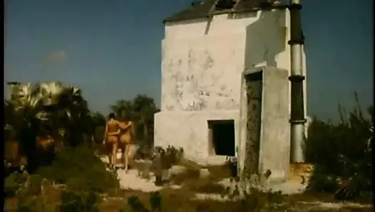 Sulu pembe kedi ile tabaklanmış güzellik kumsalda kumda yaladı alır