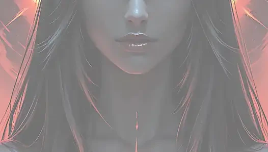 Jet siyah saçlı ve amber gözlü gölge suikastçı savaşçı kadın karanlık fantezi portre ai art slayt gösterisi