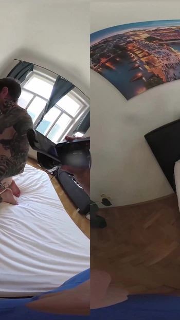 Незабываемый момент из "Katarina Rina - Загорелая тинка с массивной задницей не может остановить кончая в тройничке с чудовищным членом - ЧАСТЬ VR"