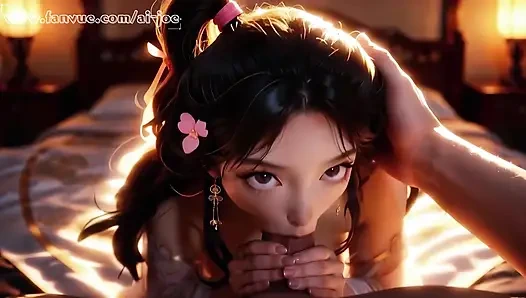 Güzel Çinli eski kostümli kız kesinlikle dikkatinizi çekecektir! Bölüm 2, yapay zeka