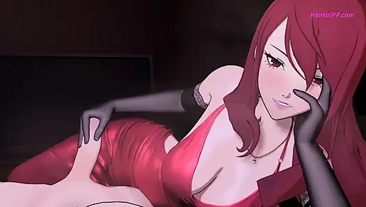 Aşk oteli her şeyi gördü - Mitsuru dizlerinin üzerinde, sırtında, dolu.