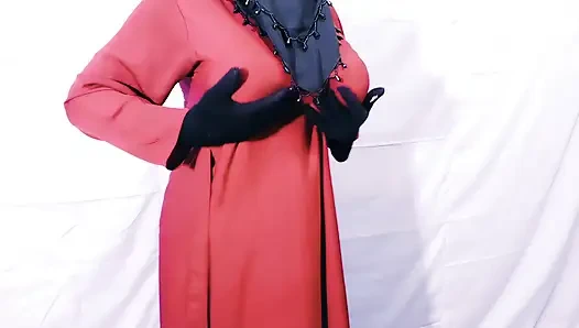 Hintli güzel tesettürlü Müslüman çift seks için susamış