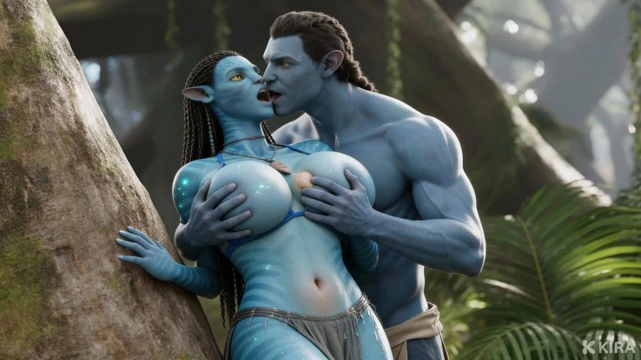 Avatar'dan Na'Vi Pandora'nın dünyasında Jake Sully'i satın almak için sikiliyor