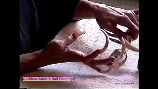 Tanrıça sondra parmak tırnak boyama 1