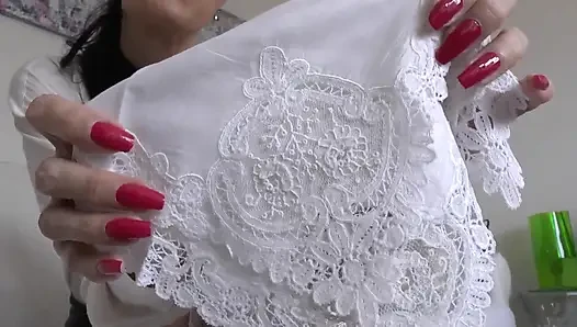 Dantelli mendillerime boşalıyorum - lady victoria valente