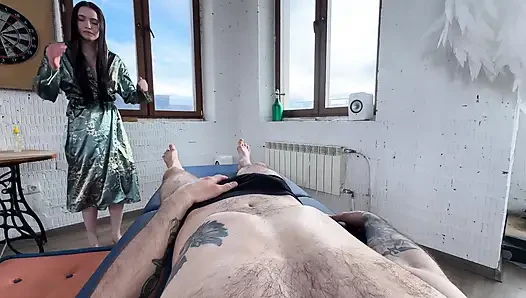 Güzel masör atlıyor