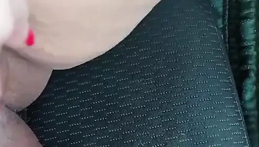 Public masturbate my pussy in the car wash, my husband's handjob in traffic! Part 1