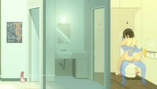 Hentai oyunu - kalın büyük memeli kadının yaz plaj seks macerası