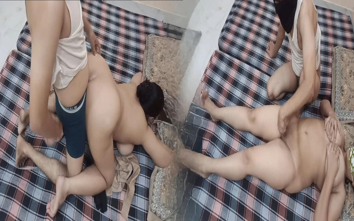 Yerde sert bir sikiş, eğilmiş sikiş ve derin bir sikiş.