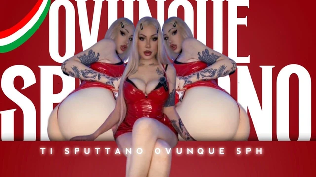 Public verbal humiliation SPH dick with your busty Italian blonde mistress