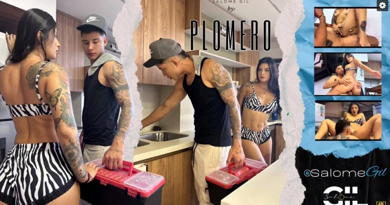 Tesisatçı beni ziyaret etti ve onu siktim