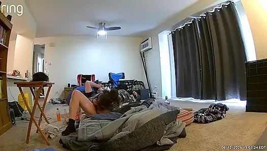 Horny wife needs shower sex while she has her period