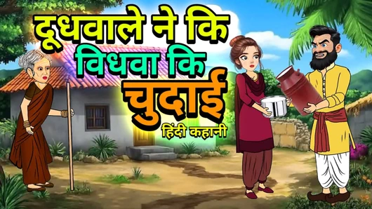 The milkman the widowed woman, sucked the big