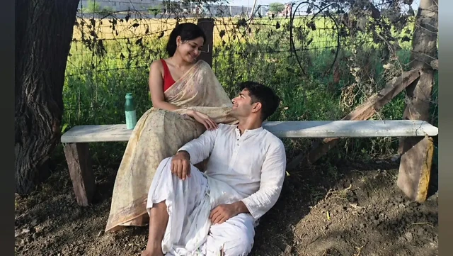 Step Dad Sex creampy outdoor farming with beautiful Guy