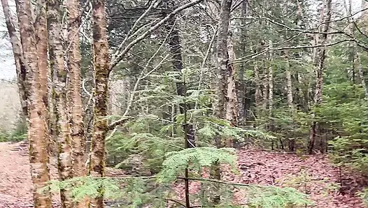 pussy pissing  water on the rock