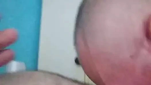 Sikikleri adam ile bir büyük çük