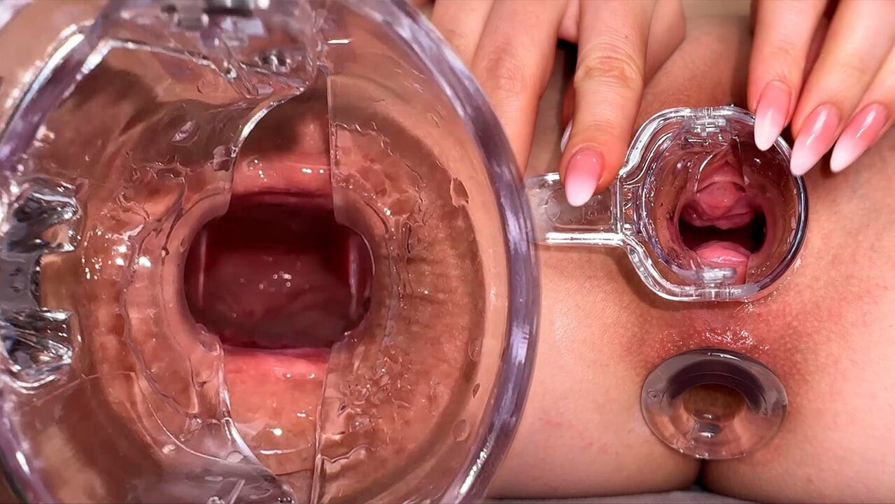 Sıkı göt deliğimin içine bak. Anal spekulum. Açık delikler orgazm