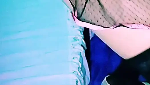 Şeffaf iç çamaşırlı ve taytlı Gordimami