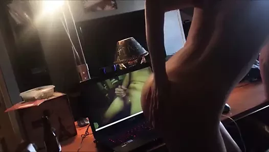 Il Ejac en Mattant mon Cul en Cam