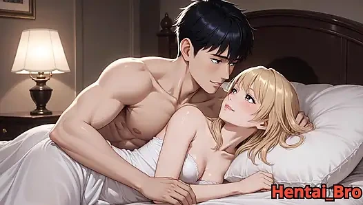 Şehvetli gümüş saçlı çift - samimi yatak odası tutkusu