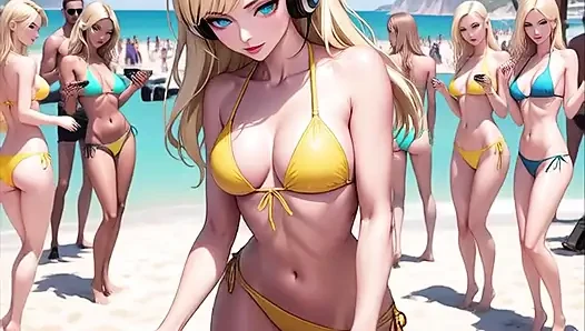Anime seksi dj plajda synthwave retrowave