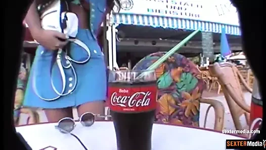 Heimlich Fotze auf Mallorca gefilmt