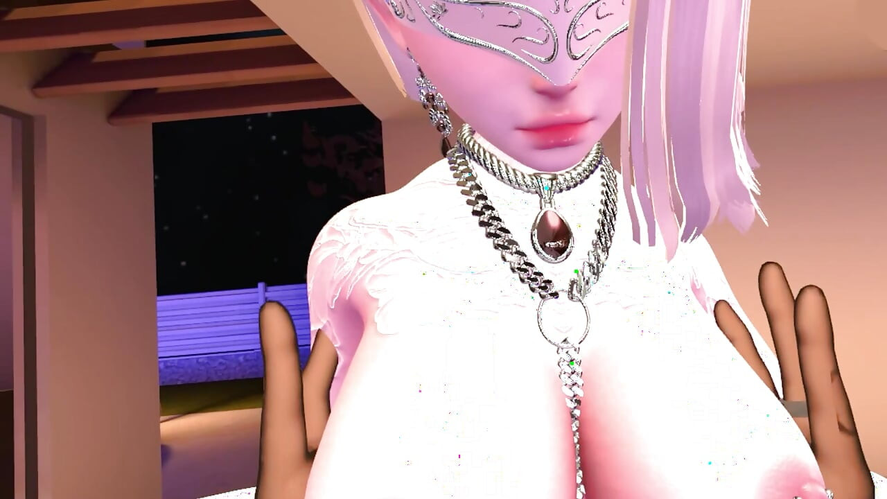 Vrchat bakış açısı sarışın kız efendisi için dans ediyor ve sert sikiliyor