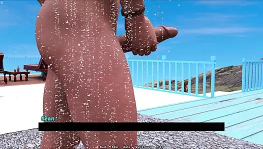 Stepaunt Caught Sean Masturbates Big Cock In Shower