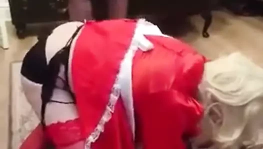 süper lüks İngiliz sıkı karısı sürme kırpma ile korkak kırbaç