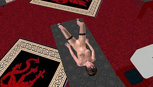 Animasyonlu 3 boyutlu çizgi film pornosu - güzel kız yatakta muz ve anal tıkaçla mastürbasyon yapıyor çoklu orgazm