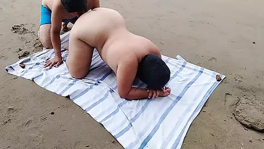 Incredible!! I fuck my big tits stepmom on a nudist beach REAL HOMEMADE
