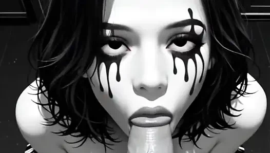 Hentai anime - arkadaşım beni film izlemeye davet etti ve sonunda