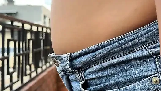 stepsister showing too much on the balcony, she likes me to put his cock in her until she makes her cum