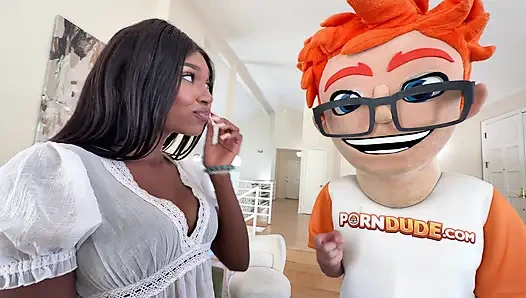 I Cast Athletic Ebony Babe Poppy Cox and She Ended Up on My Dick