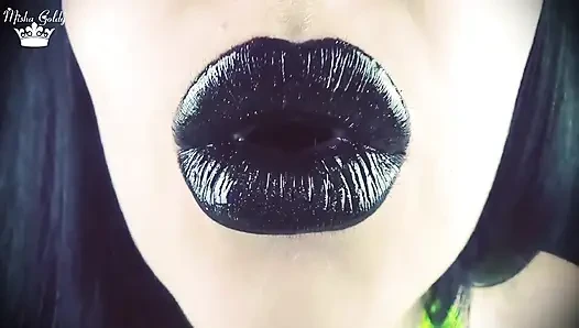 Siyah parlak dudaklardan öpücükler asmr 31 talimatı