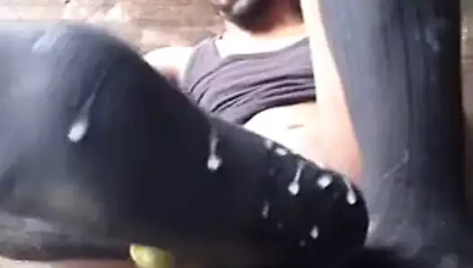 siyah çorap 5 mastürbasyon