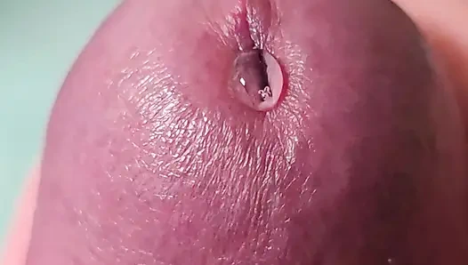 Hayran kalın damarlı zonklayan sert yarağımın yakın çekim çiş deliğini istedi