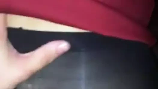 doggy in pantyhose and cum on ass and dress