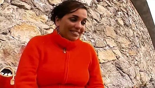 Bir süper busty Alman civciv gets ona ağız dolu içinde pov