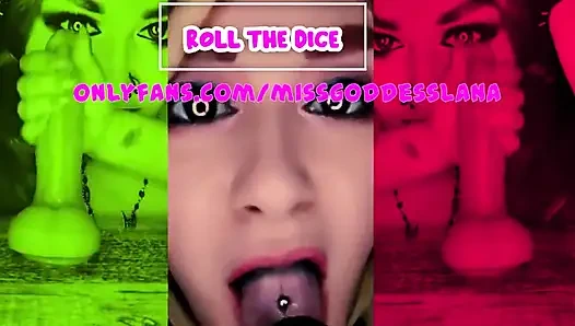 Çevrimiçi oyun benimle zarları atarak dildonuzu em