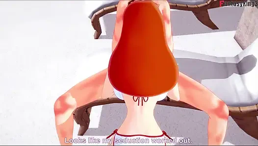 Jessica Rabbit halka açık havuzda sakso çekiyor