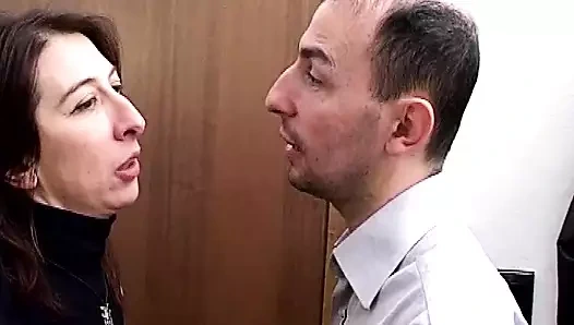 Hot Italian babe fucked and buggered by two horny guys